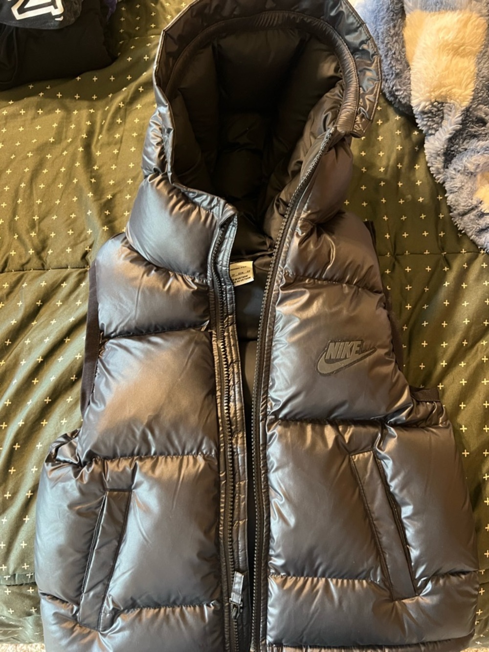Nike Black Hooded Puffer Vest